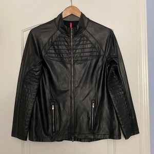 Spanx Faux Leather Moto Jacket Very Black